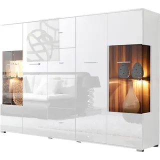 Höltkemeyer Highboard 188 x 133 x 37 cm Weiß