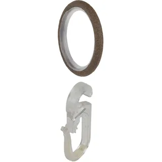 LIEDECO "Gardinenring, Stilring, Ringe für Gardinenrohre 16 mm "Esperanca"" Gardinenring, mit Faltenlegehaken,