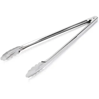 De Buyer - Cafeteria-Zange aus Edelstahl "Feuilles de Chêne" - Länge 30 cm - 4788.30N, Silber