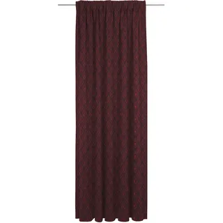 ADAM Audio Vorhang ADAM "Feathers" Gr. 1, rot (dunkelrot), B:142cm H:145cm, Jacquard, Baumwolle, Gardinen, aus 100% Bio-Baumwolle