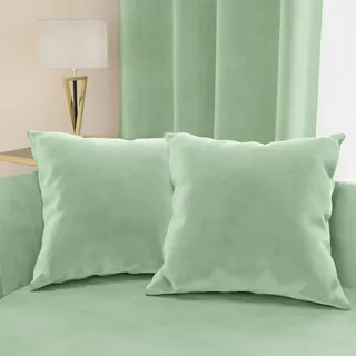 Petti Artigiani Italiani - 2 Samtsofakissen mit Polsterung, Kissenbezüge für Schlafzimmer, Möbelkissen aus Samt mit verdecktem Reißverschluss, 2 Stück, 30 x 30 cm
