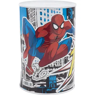 Stor Kinderspardose aus Metall - Spiderman Streets