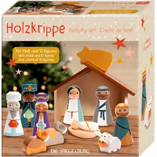 Spiegelburg Holzkrippe - Winterzauber im Weihnachtswald - Spielkrippe