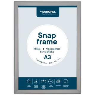 Europel Klapprahmen Silber A3 2er Set