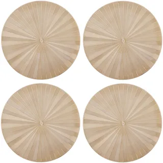 Mikasa runde metallische Tischsets, 4er-Set goldene Tischsets für Partys und Unterhaltung, 38cm