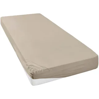 otto home Spannbettlaken Jersey 90 x 200 - 140 x 200 - 180 x 200 cm beige