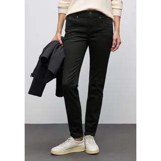 STREET ONE 5-Pocket-Jeans STREET ONE "Style Jane", Damen, Gr. 30, Länge 30, schwarz clean washed, Denim/Jeans, Obermaterial: 63% Baumwolle, 25% Polyester, 10% Viskose, 2% Elasthan, unifarben, slim fit lang, Jeans 5-Pocket-Jeans, im Slim Fit, Mid Waist, Topseller