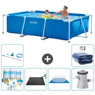 Rechteckiger Frame Pool - 260x160x65 cm - 7-teilig S20031 - Blau