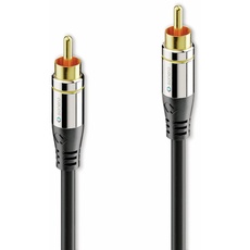 Bild von Premium 3m Cinch Kabel, 1x Cinch Stecker auf 1x Cinch Stecker, Subwoofer, Verstärker, Beamer, AV Receiver, schwarz,