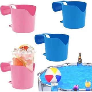 Becherhalter für den Poolrand – Becherhalter aus Kunststoff für den Pool – Becherhalter für den Poolrand – Getränkehalter für den Pool – Becherhalter für den Pool und Spa – Poolzubehör – 4 Stück