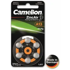 Bild Hörgerätebatterie ZincAir A13 Camelion