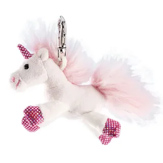 Schaffer Knuddel mich! Schaffer, Schlüsselanhänger, Einhorn, 8 cm, weiß/rosa, Plüscheinhorn