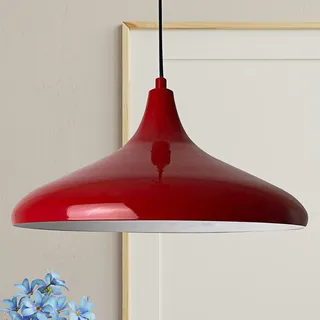 Pendelleuchte Champion, E27, Ø35 Kinderzimmer Lampe Schlafzimmer Lamp, Deckenleuchte Metall, Wohnzimmerlampe Hängelampe, Moderne Esszimmerlampe Kuppel - Rot