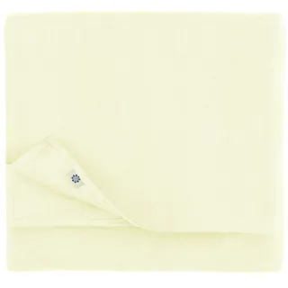 Linen & Cotton Tischdecke Stoff Tischtuch Tischwäsche Hygge -100% Leinen, Ecru Weiß (100 x 100 cm) Mitteldecke Klein Quadratisch für Home Küche Couchtisch Tuch Dekoration Cafe