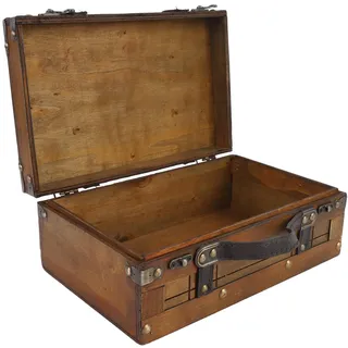 Topiky Antike Dekorative Aufbewahrungstruhe aus Holz, Vintage Schatztruhe aus Holz, Truhe aus Holz, Handtasche für Kleidung, Spielzeug, Foto Requisite, Vintage Koffer für Andenken,