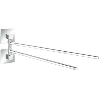 Wenko Handtuchhalter Quadro Silberfarben 6,5x14,5x40 cm