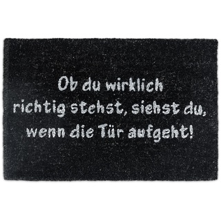 Relaxdays Kokosmatte schwarz 40,0 x 60,0 cm