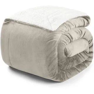 Blumtal Kuscheldecke 150 x 200 cm Beige/Khaki