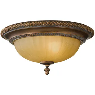 Elstead Lighting Deckenleuchte , Goldfarben, Bronzefarben , Metall, Glas , 17.8 cm , RoHS , Lampen & Leuchten, Innenbeleuchtung, Deckenleuchten, Deckenleuchten