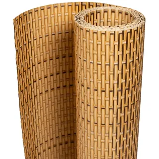 vidaXL Balkon-Sichtschutze 10 Stk. Hellbraun 255x19 cm Poly Rattan