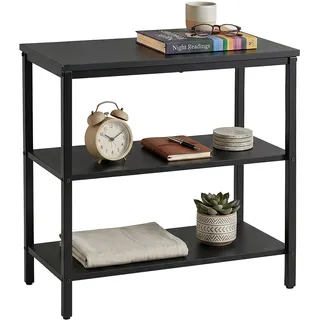 Relaxdays Nachtschrank 60 x 30 x 61 cm Schwarz
