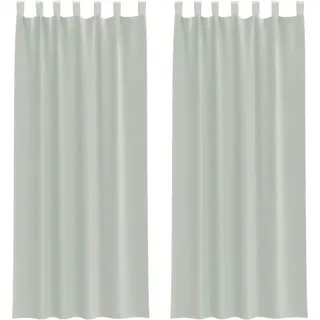 vidaXL Voile Vorhänge mit Schlaufen 2 Stk. Hellgrau 140x260 cm