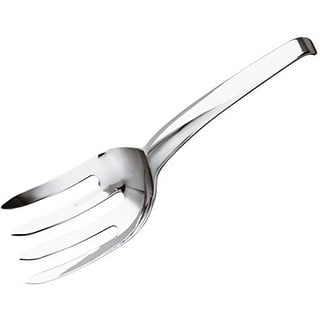 Sambonet Spaghetti Gabel, Spaghetti Server, Pasta Löffel Server Gabel, Spülmaschinenfest, Edelstahl, 28 cm, Silber / Schwarz