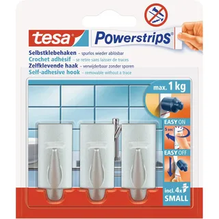 Tesa Garderobenhaken Tesa Powerstrips Trend Silber