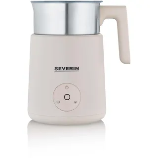 Severin Design Induktions-Milchaufschäumer, elektrischer Milchschäumer mit Edelstahlbehälter, kaltes und warmes Aufschäumen, Schokoladen-Funktion, geeignet für vegane Milch, Aesthetic, beige,