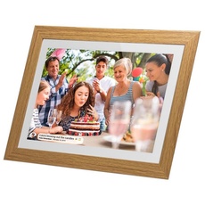 Lippa Frameo Digital Picture Frame 10" - Wooden Frame