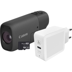 Canon PowerShot ZOOM Essential Kit BLK - Digitales Fernglas mit Foto- & Videofunktion, bis 800mm Brennweite, ruhiges Bild durch optischen Bildstabilisator, Akku, Full-HD, WLAN, Bluetooth, 145g leicht