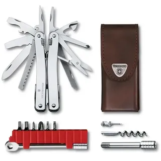 Victorinox Swiss Tool Spirit X Plus Ratchet, silber (36 Funktionen, Feststellklinge, Kombi-Spitzzange, Schraubendreher)
