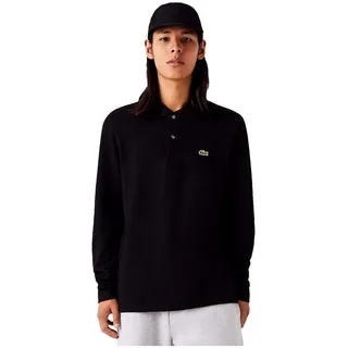 Lacoste Herren Langärmliges Poloshirt, Schwarz XXL - Schwarz