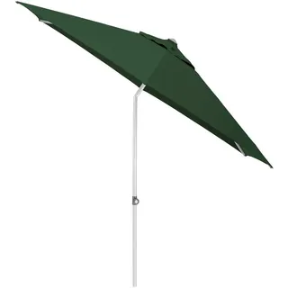 Kettler Sonnenschirm , Grün, Silberfarben , Textil , 360° drehbar, höhenverstellbar, lichtecht, Knickgelenk, regenabweisend, rostfrei, stabile Strebegelenke, U-Profil-Streben, UV-beständig, wetterfest, mit Belüftung, geeignet für Balkon , Sonnenschutz, Sonnenschirme
