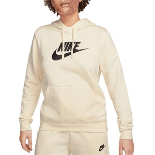 Nike Damen Kapuzensweat W NSW Club FLC GX STD PO, Coconut Milk/Black, XS