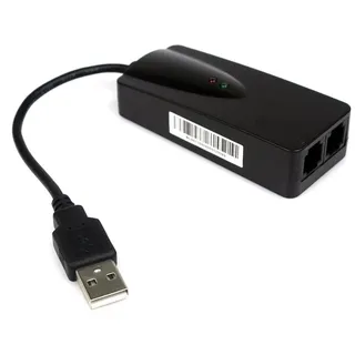 KALEA-INFORMATIQUE Faxadapter Modem 56K auf USB-Port mit Zwei RJ11-Buchsen. CONEXANT Chipsatz