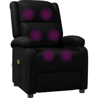 vidaXL Massagesessel Schwarz Kunstleder - Schwarz