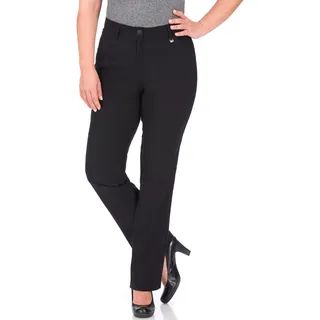 5-Pocket-Hose KJBRAND "Betty Bengaline", Damen, Gr. 52, N-Gr, schwarz, Web, Obermaterial: 80% Viskose, 17% Polyamid, 3% Elasthan, bequem lang, Hosen 5-Pocket-Hose, in bequemer Form, Topseller