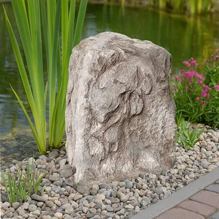 Abdeckfelsen Trafohaus 28x40 cm Pumpenabdeckung Gartenfelsen Findling Stein Künstlich Gartenstein Abdeckung Sandsteinoptik Beige - Beige