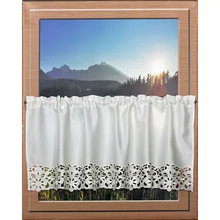 HOSSNER - ART OF HOME DECO Querbehang »Rießersee«, (1 St.), mit Ausbrenner-Stickerei, beige