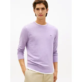Tommy Hilfiger Herren, Essential Cotton Crew Neck MW0MW39999 Pullover Sweater, Purple, M,