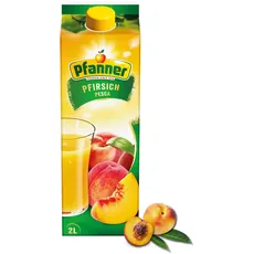 Pfanner Pfirsich Nektar (1 x 2 l) – Fruchtnektar mit mind. 40% Fruchtgehalt – Getränk aus Pfirsichen