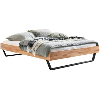 Hasena Massivholzbett Ostino 140 x 200 cm Holz Braun Kernbuche