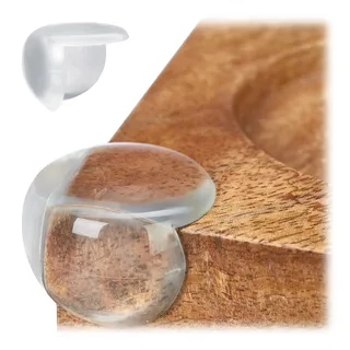 Relaxdays Eckenschutz Baby, 12 Stück, Kantenschutz für Möbel, Tisch, PVC, zum Kleben, Stoßschutz Kinder, transparent