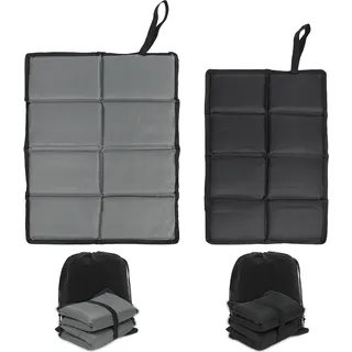 2er Pack Thermo Sitzkissen Faltbar Sitzmatte Outdoor Sitzunterlage Wasserdicht Thermositzkissen Für Spielplatz Camping Wandern Picknick, Mit 2 Aufbewahrungstasche, Zwei Größe (2)