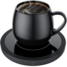 BTOYM Tassenwärmer Elektrischer Kaffeetassenwärmer mit 3 Temperatureinstellungen Intelligenter Kaffeewärmer mit Auto-Aus Getränkewärmer für Tee, Kaffee, Milch im Büro und zu Hause (Keine Tasse)