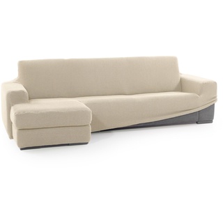 SOFASKINS® super elastischer Chaise Longue überzug, Sofabezug Kurze Linke Armlehne, Sofa überzug atmungsaktiv, bequem und langlebig, Kompatible Abmessungen des Sofas (210-340 cm), Farbe beig