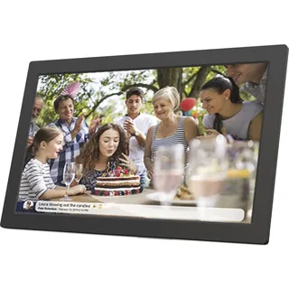 Denver PFF-2160 Digitaler Wi-Fi Bilderrahmen – 21,5 Zoll Full HD IPS Touchscreen, Integrierte FRAMEO Software, Dual-Band Wi-Fi, Timer-Funktion, Wandmontierbar, Schwarz