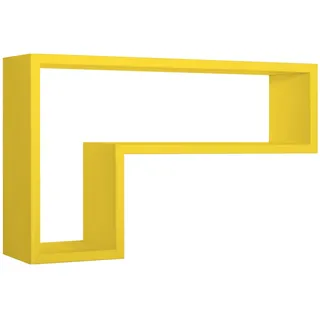 DEKORATIVER WANDREGAL FARBE GELB MOD. LETTERA