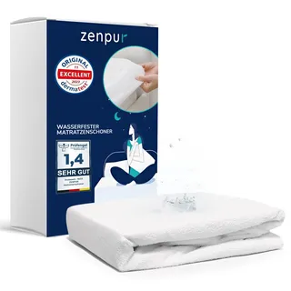 ZenPur Wasserdichter Matratzenschoner 160x200 cm - Waschbar - wasserdichte Matratzenauflage, Matratzenschutz und Inkontinenzunterlage - 1 Stück